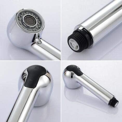 Douchette de Robinet Chromé Douche d'Evier avec 2 Types de Jet Tête de Douche pour Robinet Mitigeur Cuisine