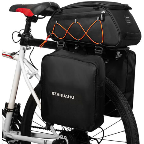 ZAMETTER Doppelseitige Fahrradtaschen 25L - Wasserdichte Kameltaschen Mit 6 Verstellriemen