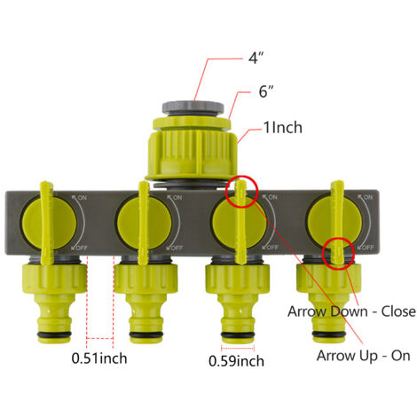 FWORUAIS Doppel Quick Verbinder - Gartenbewässerung Schlauchverbinder 1/2 Zoll