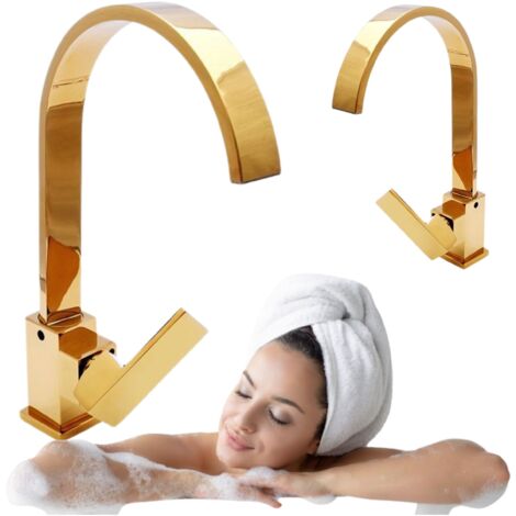 ROBINETTERIE DE LAVABO PURO HIGH GOLDEN S-1004G (1/5)