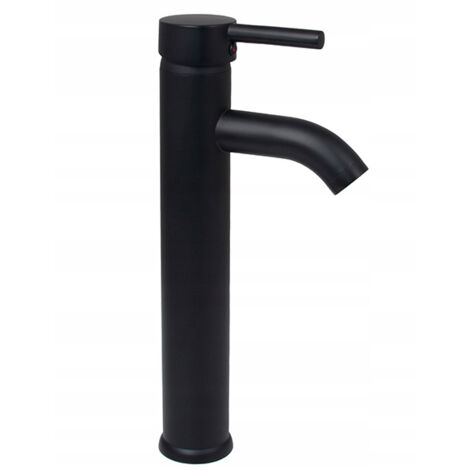Mitigeur lavabo moderne Silla, robinet salle de bain en laiton, économie d’eau, design élégant, Noir (1/5)