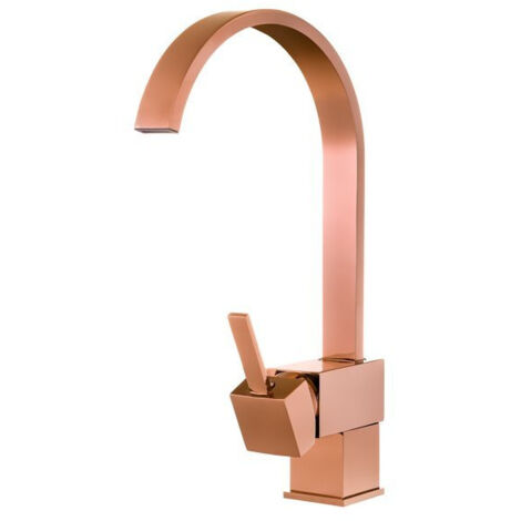 Mitigeur lavabo haut Puro Silla, robinet salle de bain en laiton, économie d’eau, design moderne, Or rose (1/4)