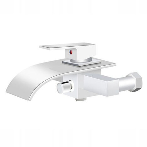 Robinet de baignoire mural Silla, mitigeur bain en laiton, installation murale, design moderne, Chromé (1/3)