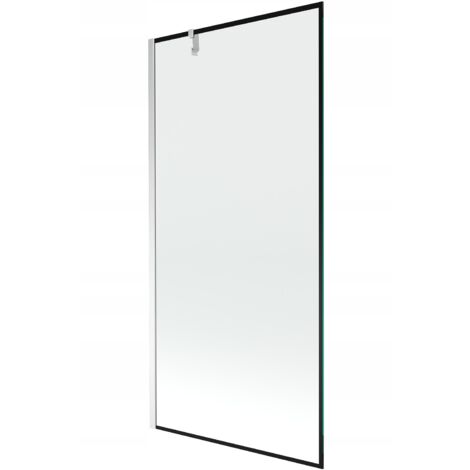 Desconocido – Paroi de baignoire fixe 90x150 cm – Verre trempé 5 mm – Profilé chromé – Installation universelle à gauche ou droite (1/4)