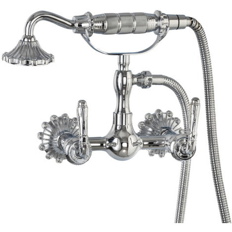 Mitigeur bain-douche mural rétro Silla, robinet de baignoire en laiton, économie d’eau, design vintage, Chromé