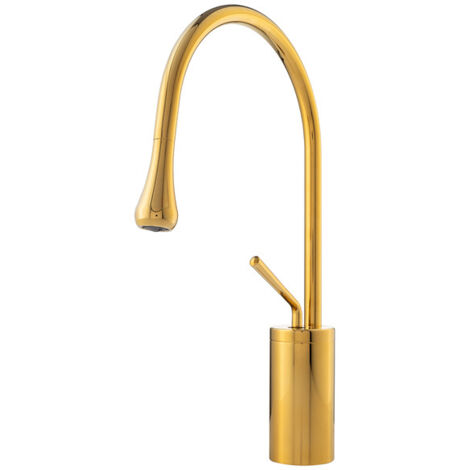 Mitigeur lavabo avec bec pivotant Silla, robinet salle de bain en laiton, économie d’eau, design moderne, Doré (1/4)
