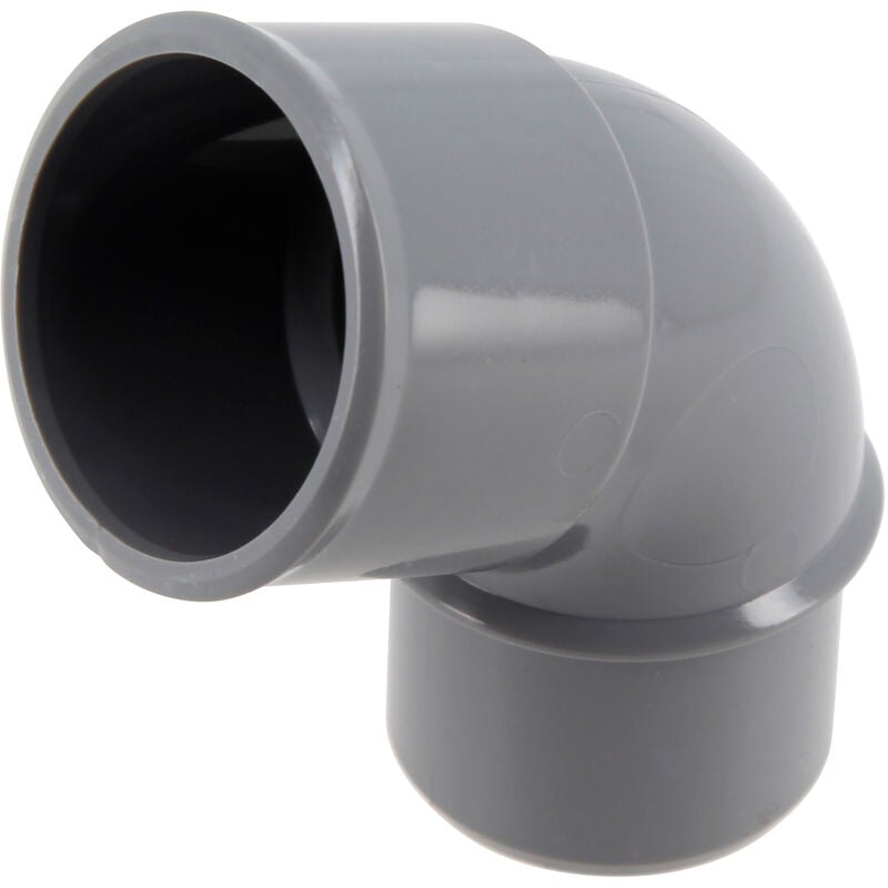 Coude PVC à coller Femelle - Femelle 67° Diamètre 40 mm coloris gris