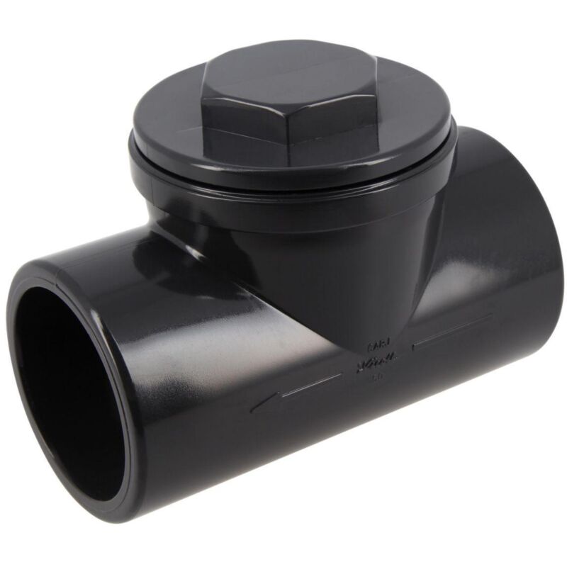 Clapet anti-retour PVC-U à bille, double union, embouts PVC-U taraudés Clapet anti-retour PVC-U à bille, double union, embouts PVC-U taraudés