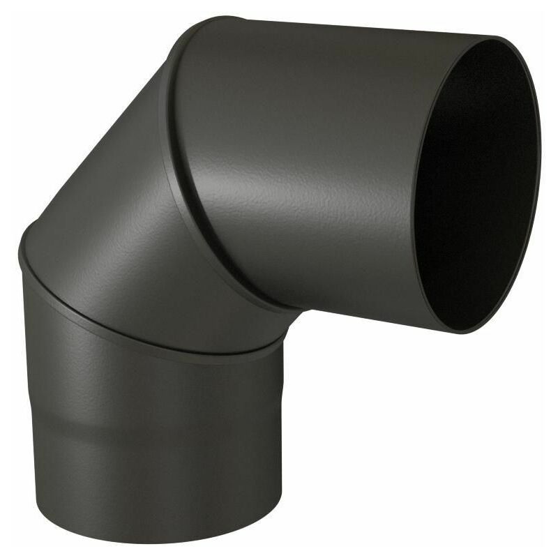 Coude à secteurs 90° Ø97 M/F noir mat