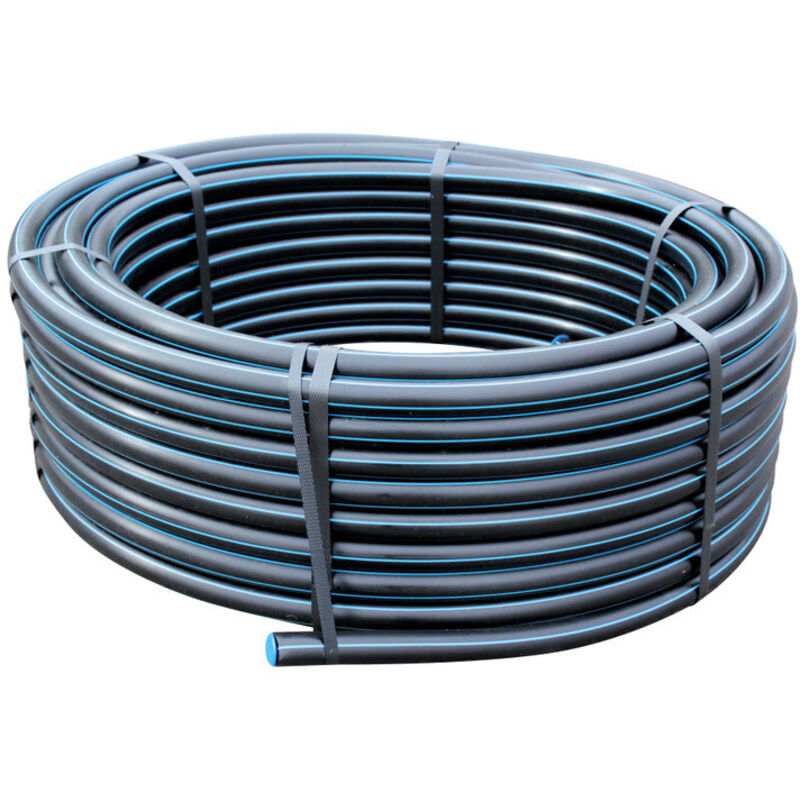 Tuyau Polyéthylène PEHD 25 Mm - 25 Mètres - Qualité Alimentaire, Pression Max 10 Bars - Pour Eau Potable, Jardin, Arrosage