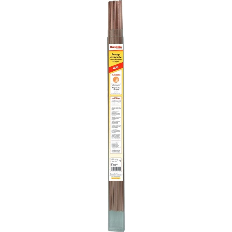 Baguette brasure Cupro-Phospore/2% Argent 800 Ø2mm - 1Kg