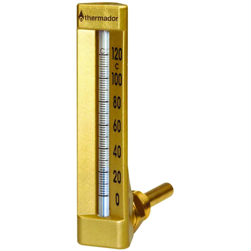 Lot De 4 Thermomètres Industriels à Ressort 0-120°C Pour Tuyauterie - Clip 20-60 Mm