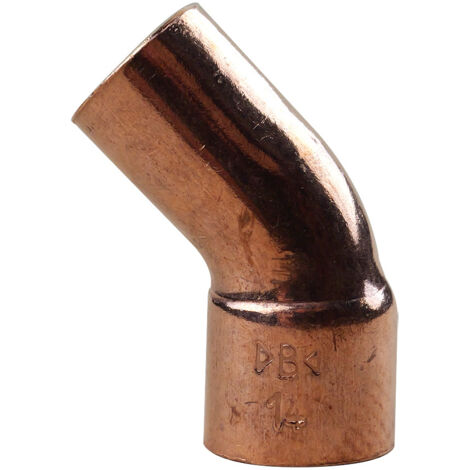 Coude 45° cuivre à souder Mâle Femelle Ø14