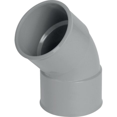 Nicoll – Coude PVC évacuation 100mm femelle-femelle 45° – Raccord pour réseaux d'évacuation – Installation par collage – Conforme normes NF