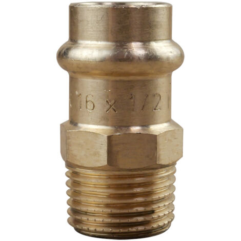 Mamelon laiton à sertir et visser Mâle Femelle Ø16 x 1/2" (15/21) (1/5)
