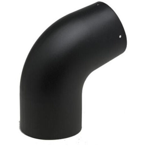 TEN – Coude 45° noir mat Ø 139 mm – Acier émaillé résistant aux acides – Température d'utilisation > 160° – Connexion appareils chauffage