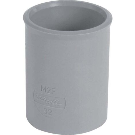 Nicoll – Raccord d'évacuation PVC femelle-femelle 32 mm – Manchon à butée pour jonction tubes – Installation facile sans colle