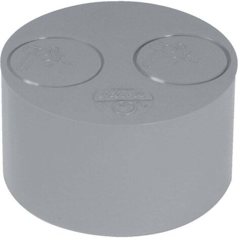 Nicoll – Tampon de réduction mâle-femelle Ø93,6mm – Raccord PVC pour canalisations – 2 opercules Ø40mm inclus – Utilisation comme bouchon d'attente