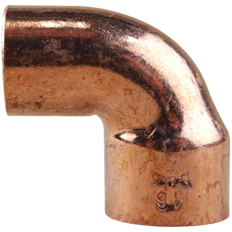 Raccord cuivre coudé 90° à souder - Mâle / femelle petit rayon - diamètre 16 mm (1/2)