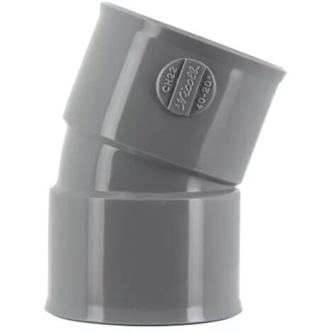NICOLL Coude 20° PVC évacuation Femelle Femelle Ø40
