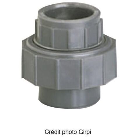 Girpi – Raccord d'évacuation PVC pression femelle-femelle 40 mm – Joint EPDM – Pression nominale PN 16 – Pour réseaux d'eau froide