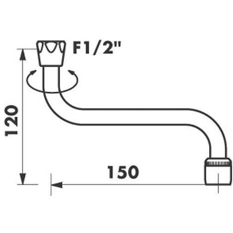 Bec universel par-dessous Ø F1/2'' avec brise-jet