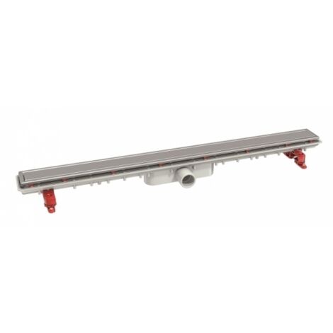 Nicoll – Caniveau de douche inox faible hauteur 990mm – Grille réversible 50mm – Sortie Ø40mm femelle – Drainage efficace siphon extractible