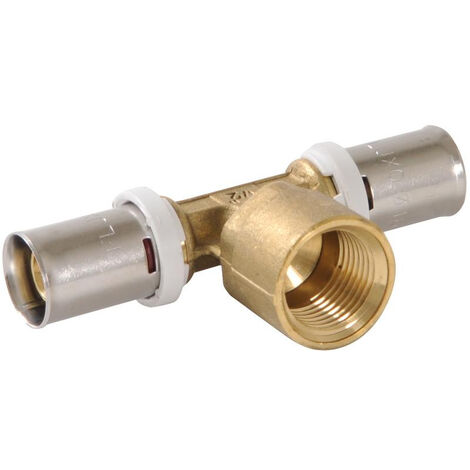 Té à sertir fluxo taraudé Femelle Ø32-1/2'' (1/3)