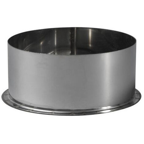 TEN – Tampon mâle inox 304 pro D125mm – Raccord fumisterie pour bois, gaz, fuel – Diamètre sortie 125mm – Longueur 139mm – Hauteur 55mm