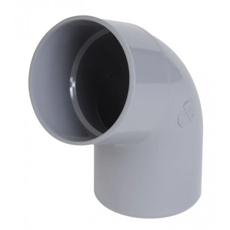 Nicoll – Coude PVC évacuation mâle femelle Ø80 – Angle 67°30 – Raccord lisse pour évacuations d'eaux usées – Installation à coller