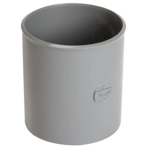 Nicoll – Raccord d'évacuation PVC femelle-femelle Ø63 mm – Coulisse à coller pour assemblage tubes – Hauteur 80 mm – Certification ISO 9001