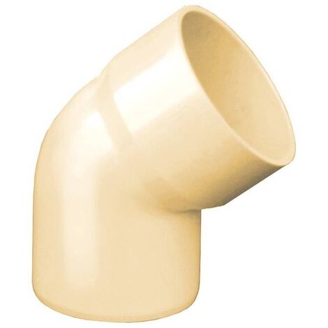 First Plast – Coude MF Ø80 à 45° sable – Raccord pour gouttière – Conduit en PVC pour installations plomberie – Flux optimal