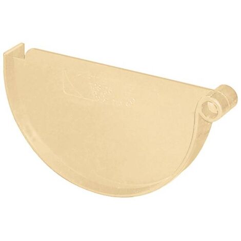 First Plast – Raccord pour gouttière PVC 25cm – Couleur sable – Résistant aux intempéries – Assemblage par collage