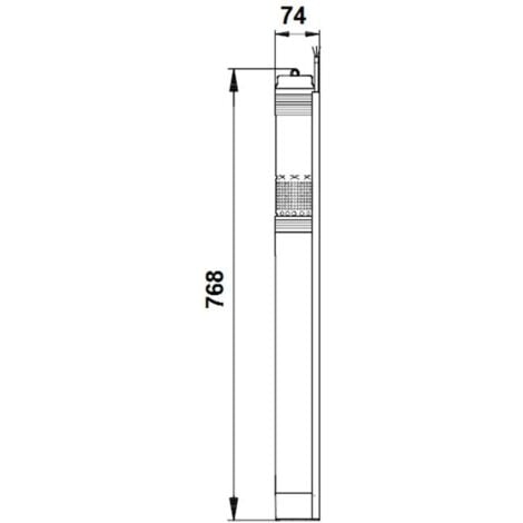 Pompe de forage inox Ø74 monophasée 1,05kw SQ2.70-1,5m câble