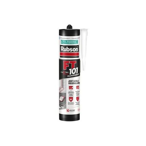 Rubson FT 101 Translucide, Mastic polymère de haute qualité pour joints, fissures, collages, Mastic étanche pour intérieur & extérieur, Mastic multi-matériaux, cartouche de 280 ml