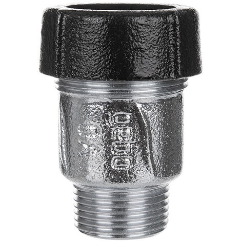 Gebo – Raccord compression pour tube acier/PE 24,6 - 27,3mm – Mâle 3/4 – Corps en fonte malléable – Joint NBR pour étanchéité