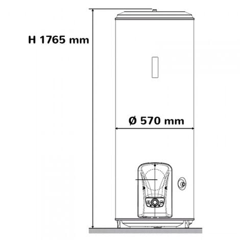 ATLANTIC Chauffe-eau électrique Aquéo ACI Hybride vertical sur socle 300L
