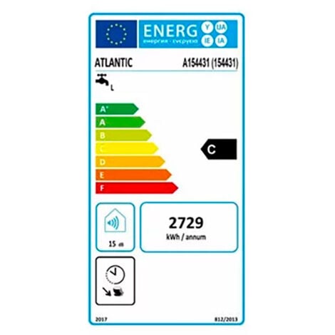 ATLANTIC Chauffe-eau électrique Aquéo ACI Hybride vertical sur socle 300L