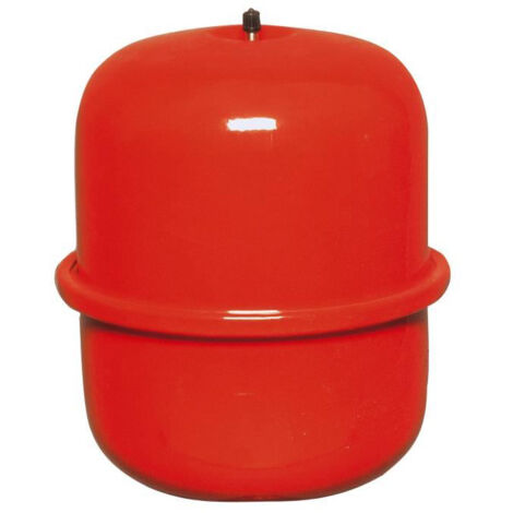 Zilmet – Vase d'expansion fermé à membrane – Capacité 8 litres – Acier laqué rouge – Pression de service 4 bars – Compatible chauffage circuit fermé