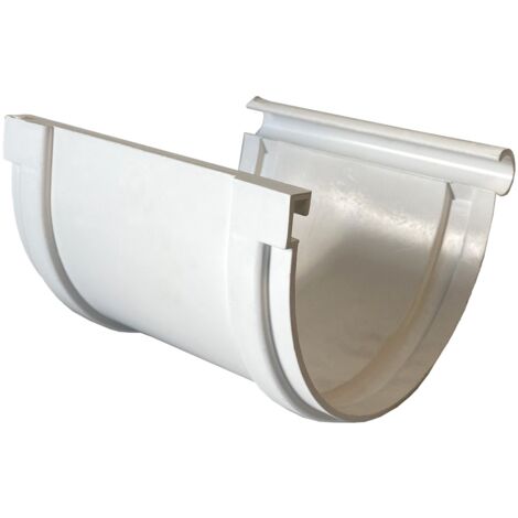 Jonction longue BI-SYSTEM PVC 25 demi-ronde - Blanc - First Plast