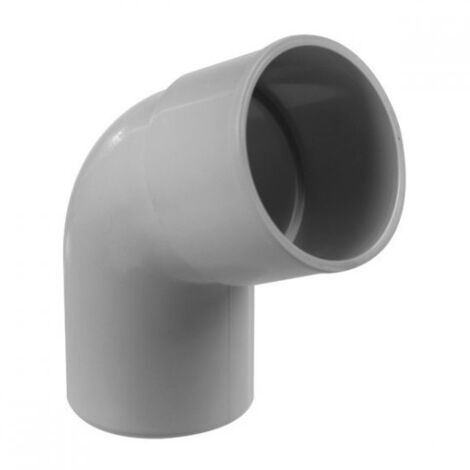 Coude PVC 67°30 mâle femelle pour tube Ø80 - gris - First Plast