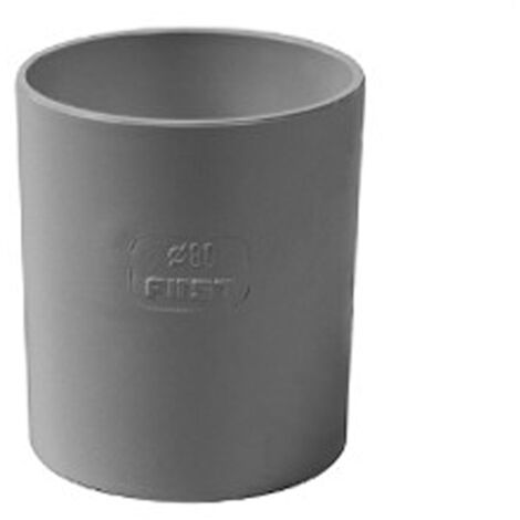 Manchon FF PVC pour tube de descente Ø100 - gris - First Plast