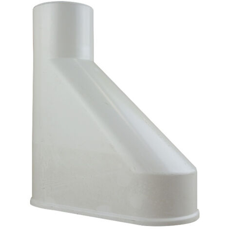 First Plast – Raccord jambonneau PVC pour gouttière Ø80 mm – Couleur blanc – Assemblage par collage – Évacuation efficace des eaux pluviales (1/5)
