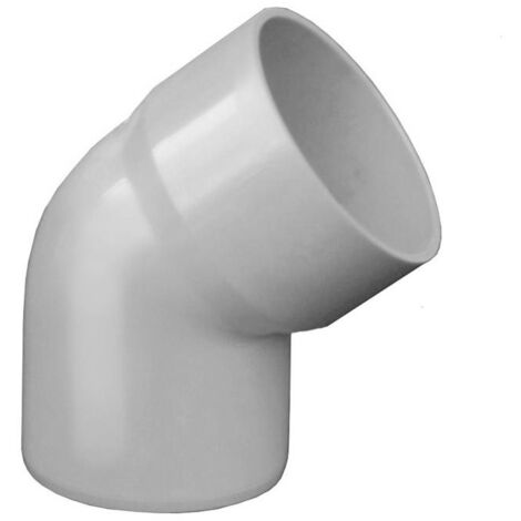Coude Mâle Femelle Ø80 à 45° ep 2,2 mm gris