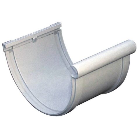 Jonction longue BI-SYTEM PVC 33 demi-ronde - gris - First Plast
