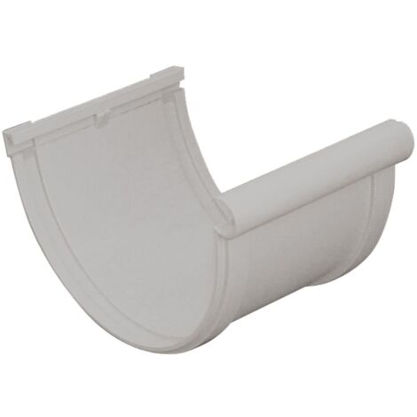 Jonction longue BI-SYTEM PVC 33 demi-ronde - blanc - First Plast (1/5)