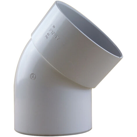 Culotte PVC 45° MF pour tube Ø100 épaisseur 3.2mm- gris - First Plast (1/4)