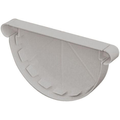 First Plast – Fond de gouttière PVC 33mm – Raccord droite/gauche – Couleur gris – Accessoire pour installation drainage