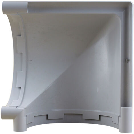 Angle universel 90° PVC 33 demi-ronde - gris - First Plast