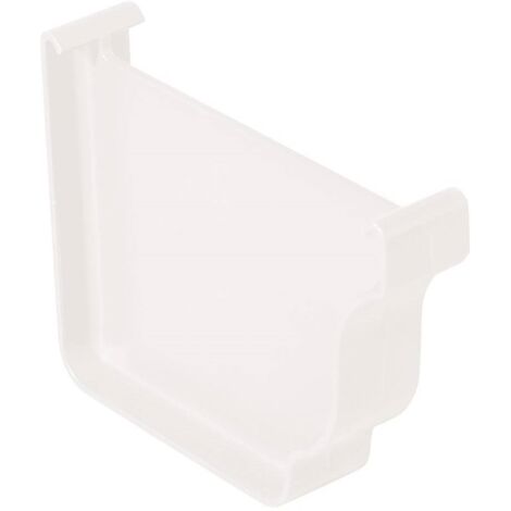 First Plast – Raccord pour gouttière droite/gauche PVC blanc – Résistant aux intempéries – Certification UNI EN 607 – Pour fermeture efficace